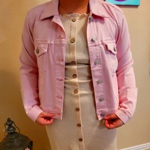 Rose pink Jean Jacket